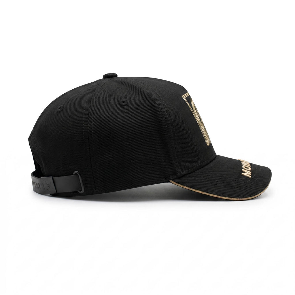 Casquette Monastery Couture - Modèle Icarus Black & Gold