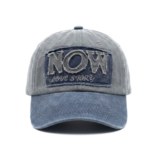 Casquette Vintage Now "Love Story" (Gris / Bleu)