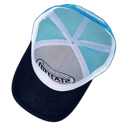 Casquette Trucker Vintage Station (Crème / Bleue)