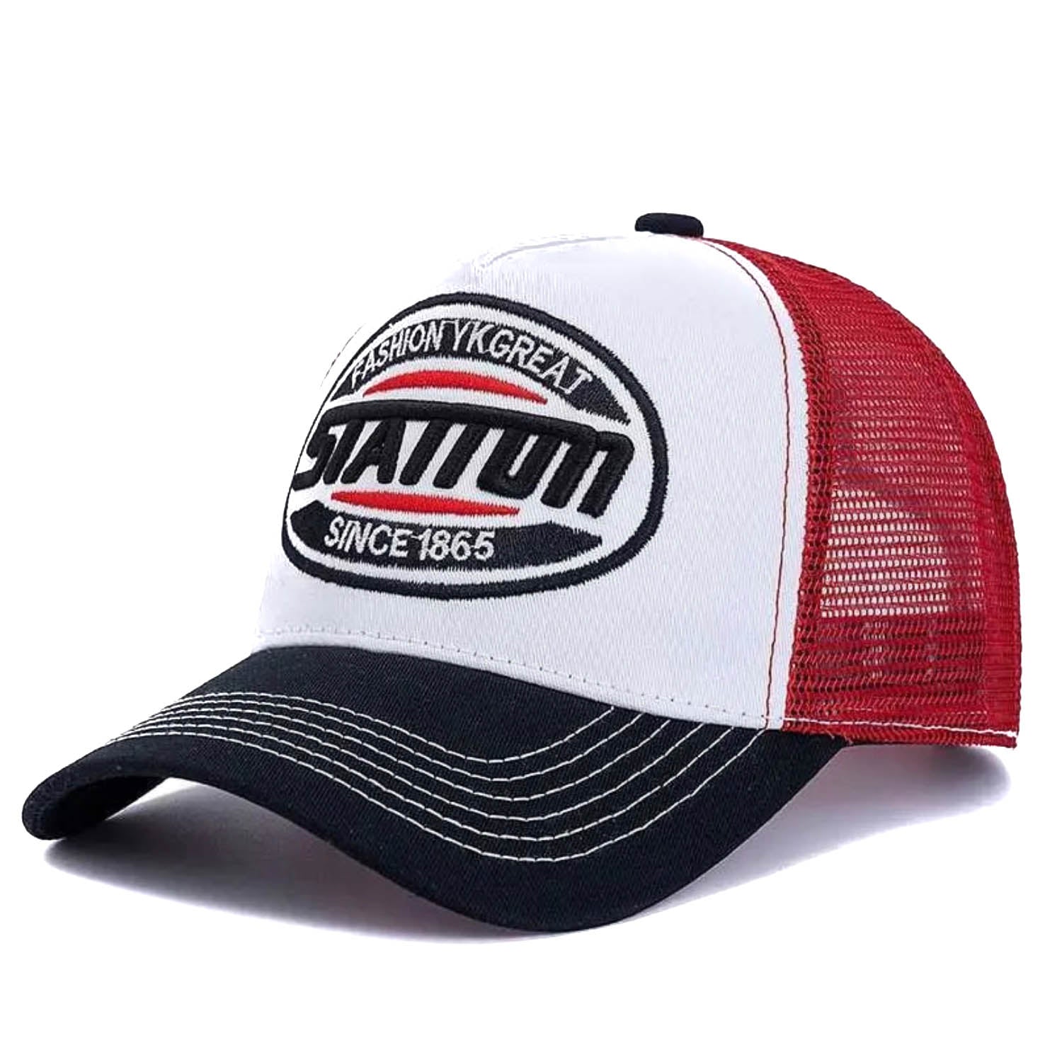 Casquette Trucker Vintage Station (Blanche / Noir)