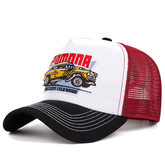 Casquette Trucker Vintage POMNNA (Blanche / Noire)