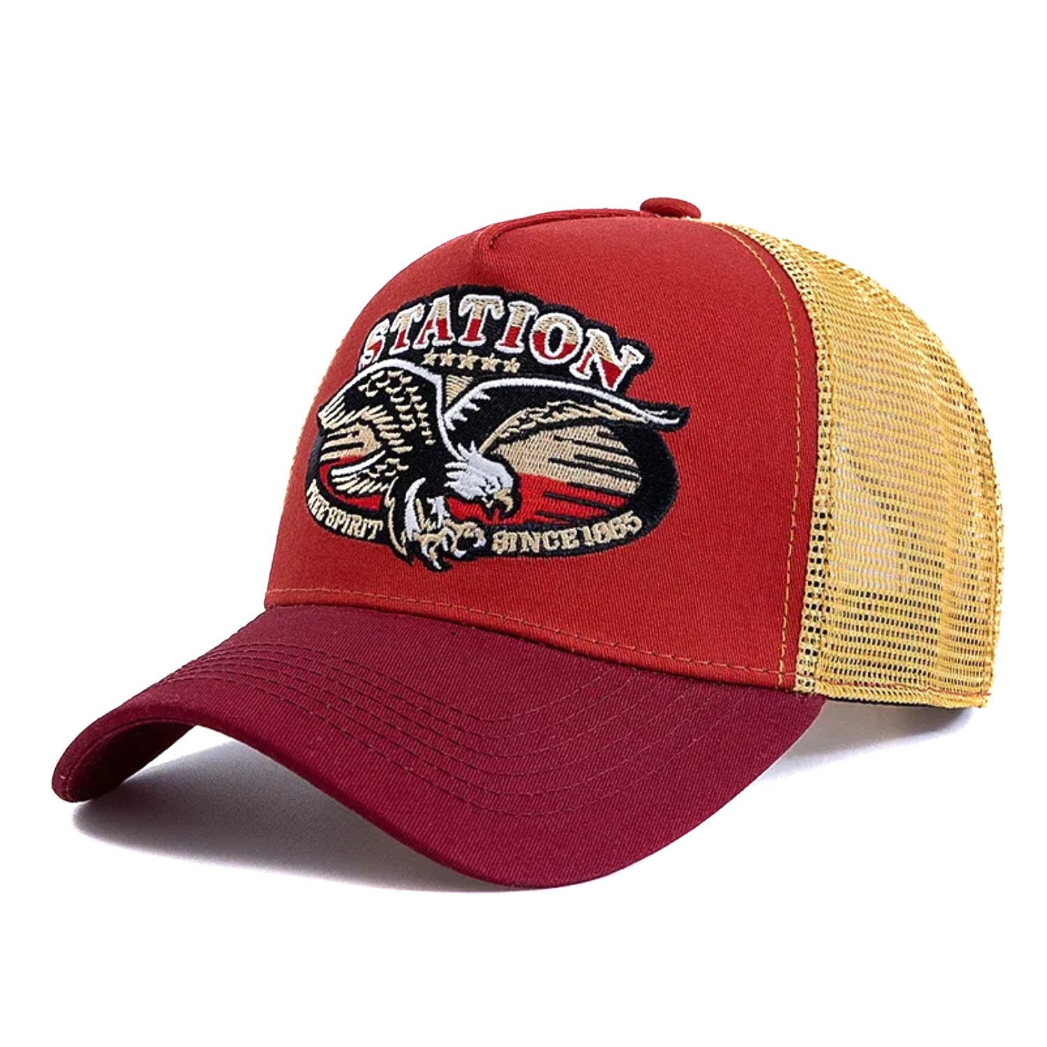 Casquette Trucker Vintage Station Free Spirit (Rouge)