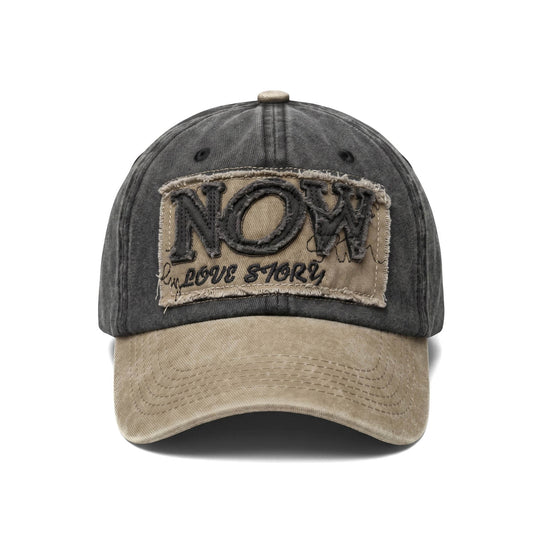 Casquette Vintage Now "Love Story" (Gris Délavé / Beige)