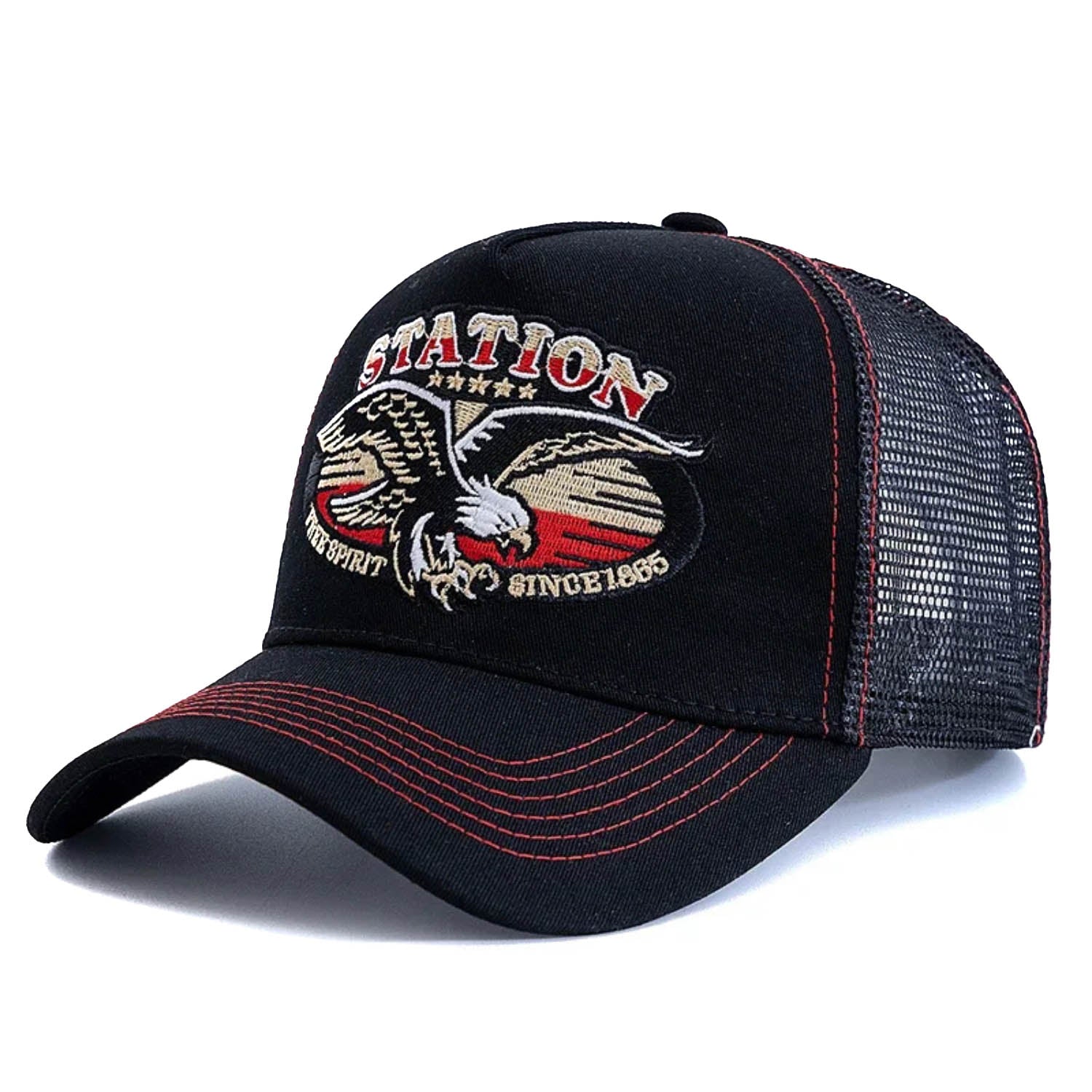 Casquette Trucker Vintage Station Free Spirit (Noire)