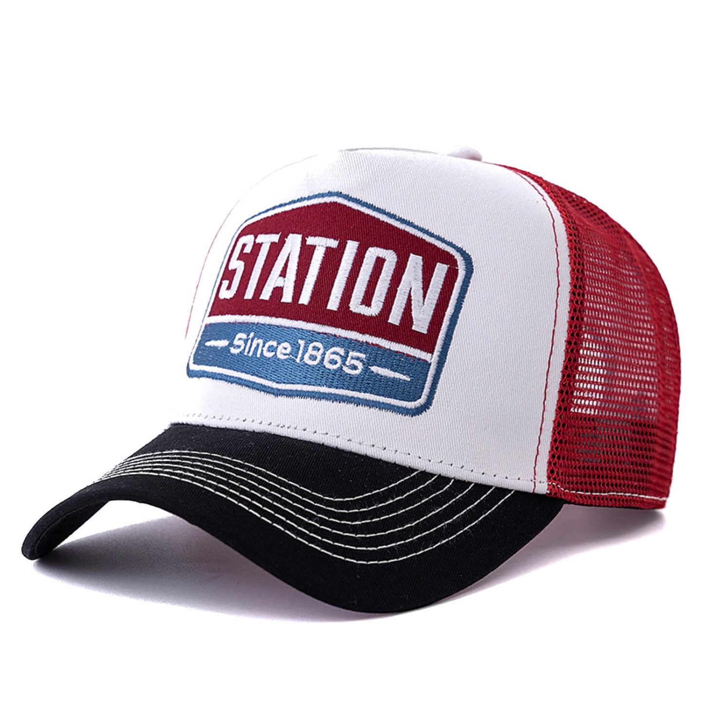 Casquette Trucker Vintage Station Since 1865 (Blanche / Noire)