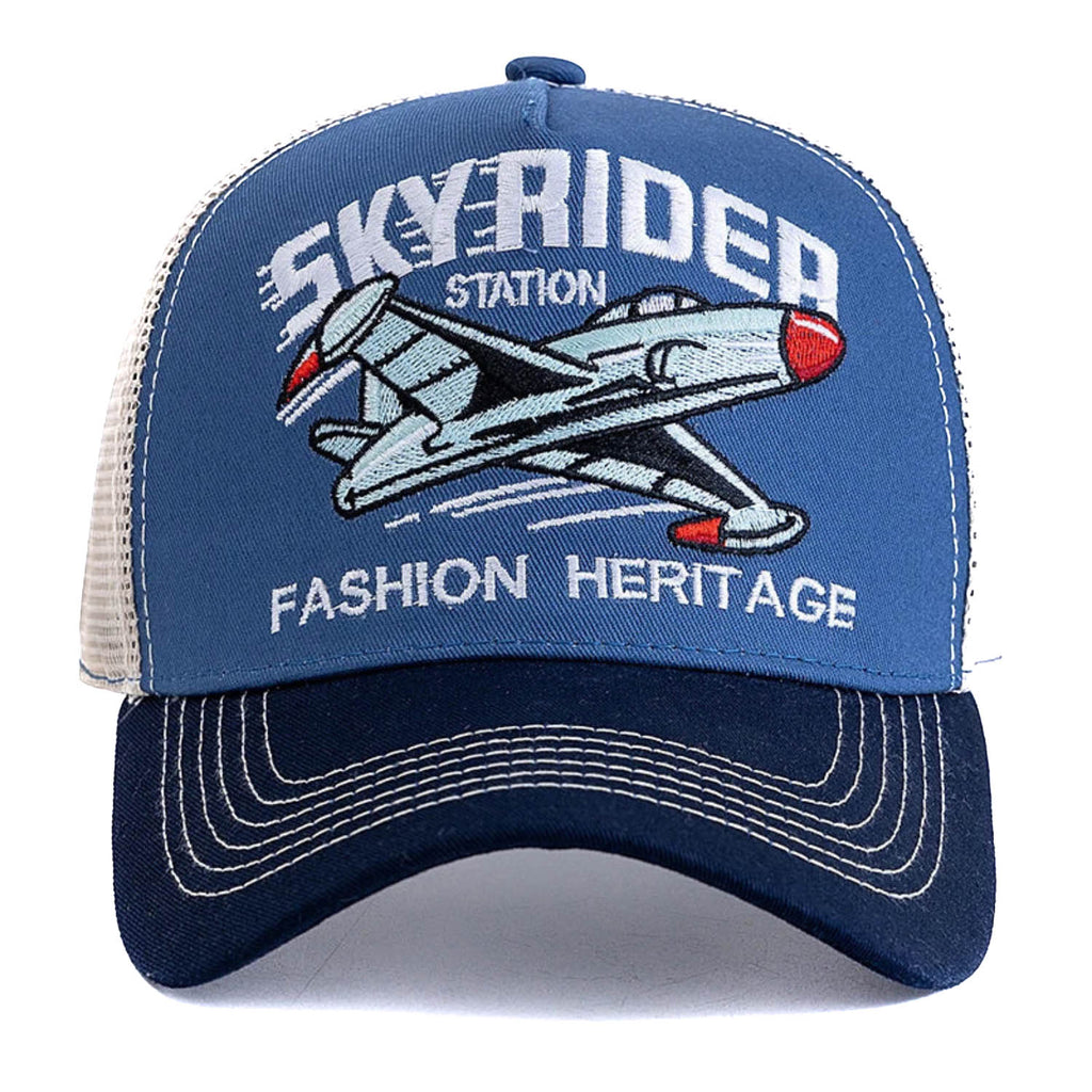 Casquette Trucker Vintage SKYRIDER (Bleue)