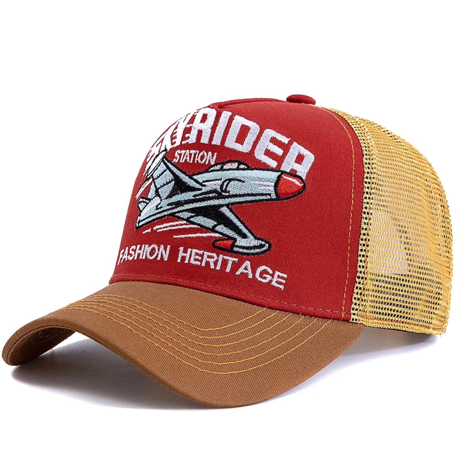 Casquette Trucker Vintage SKYRIDER (Rouge)