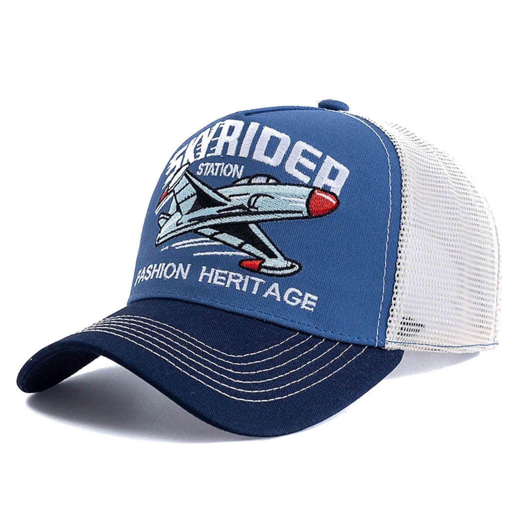 Casquette Trucker Vintage SKYRIDER (Bleue)