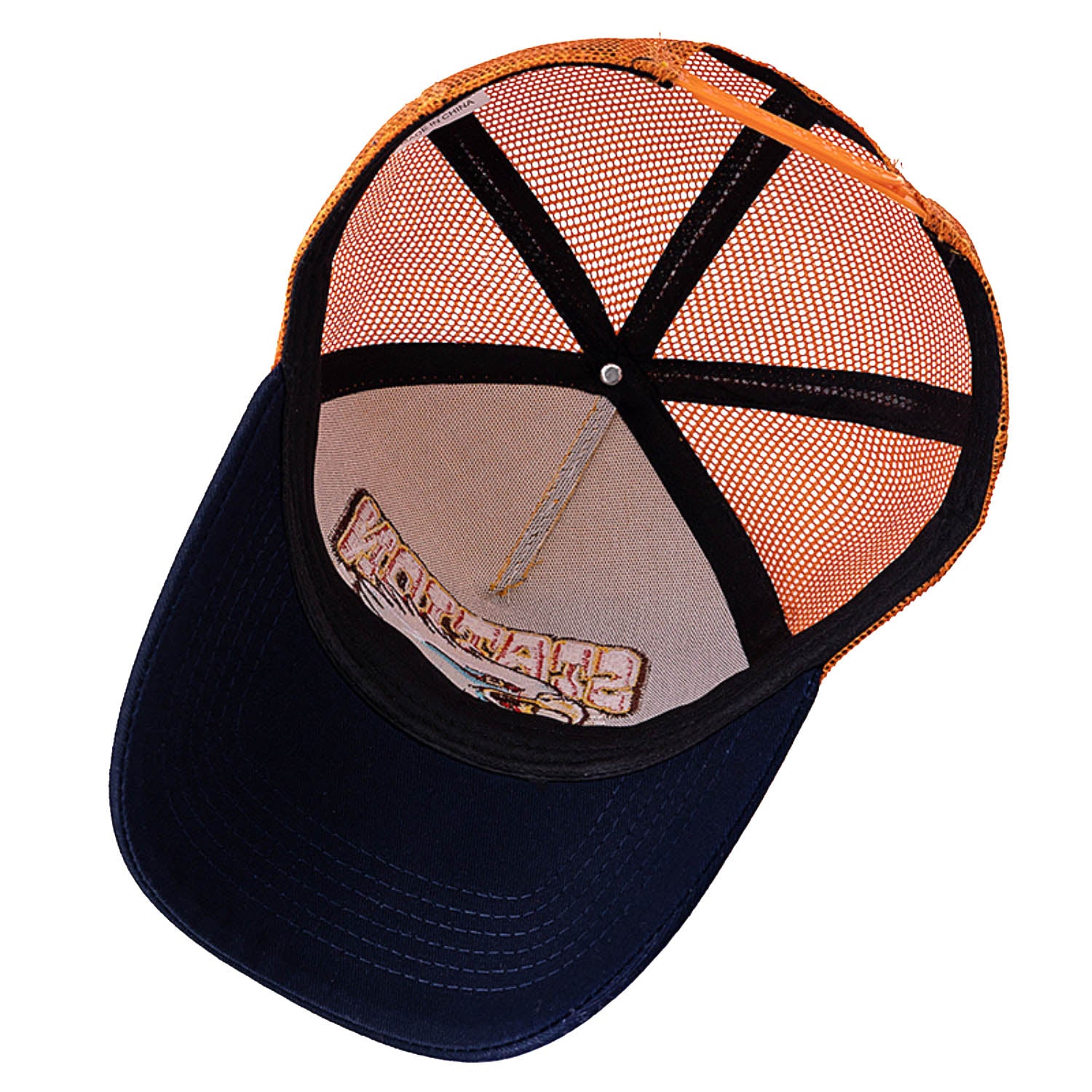 Casquette Trucker Vintage Station Fashion Heritage (Jaune/ Bleue)