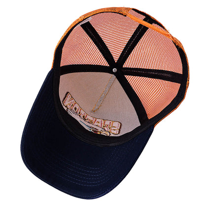 Casquette Trucker Vintage Station Fashion Heritage (Jaune/ Bleue)