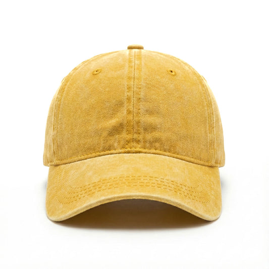 Casquette Vintage Simple (Jaune délavé)