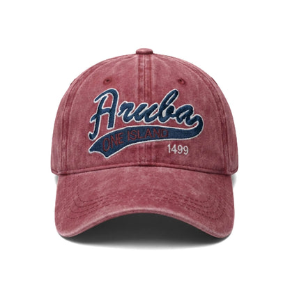 Casquette Vintage Aruba Island (Grenat)