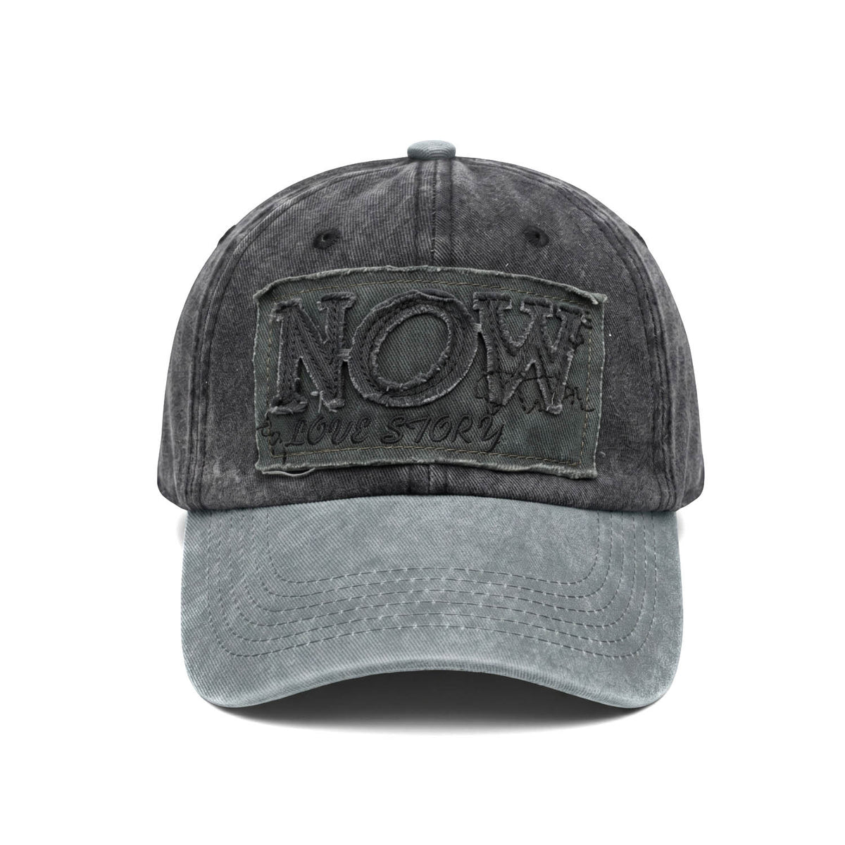 Casquette Vintage Now "Love Story" (Gris Délavé)